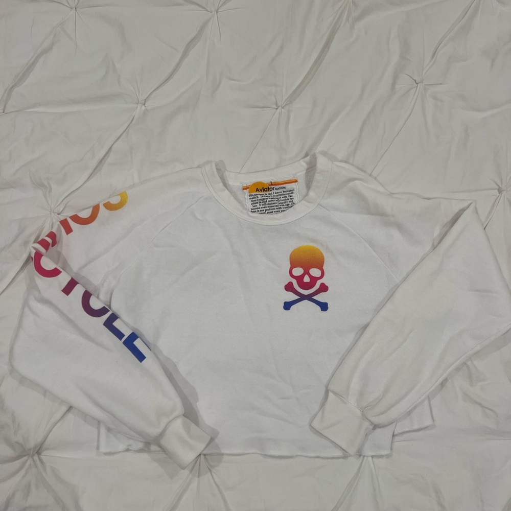SoulCycle x Aviator Nation Croped Crewneck